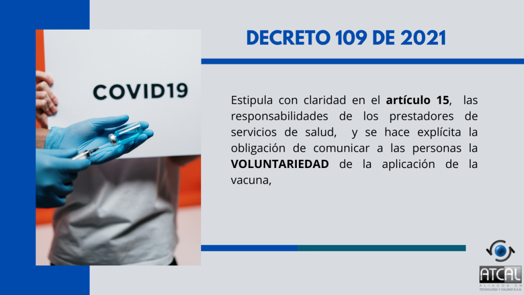 Voluntariedad vacuna COVID19.