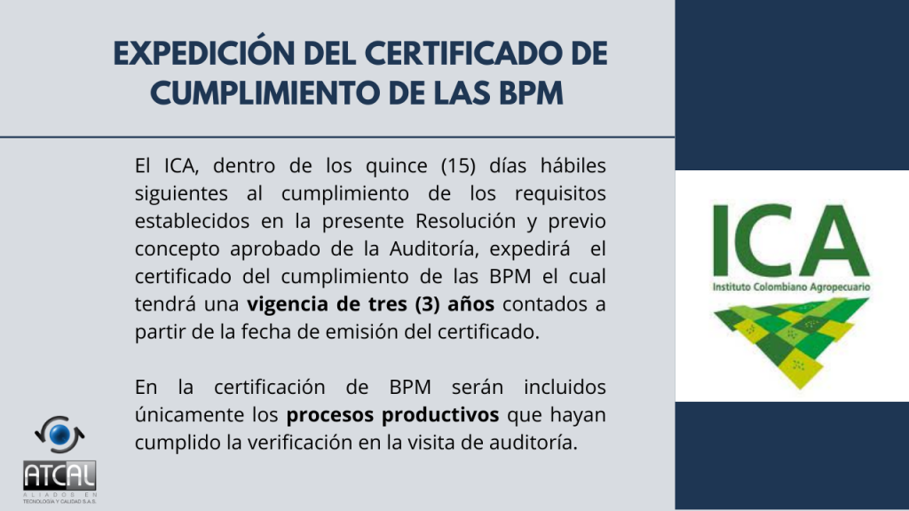 Expedición de certificado de cumplimiento BPM en la elaboración de productos de uso veterinario RESOLUCIÓN 092288 DE 2021: