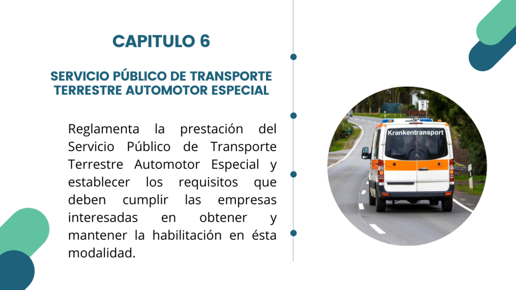 Estructura del Decreto Único del sector transporte- Libro 2 Capitulo 6