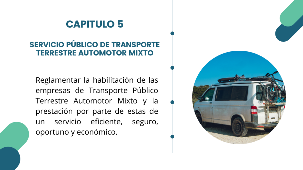 Estructura del Decreto Único del sector transporte- Libro 2 Capitulo 5