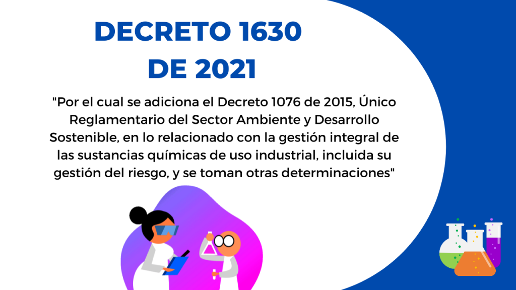 DECRETO 1630 DE 2021- GESTIÓN INTEGRAL DE SUSTANCIAS QUÍMICAS DE USO INDUSTRIAL