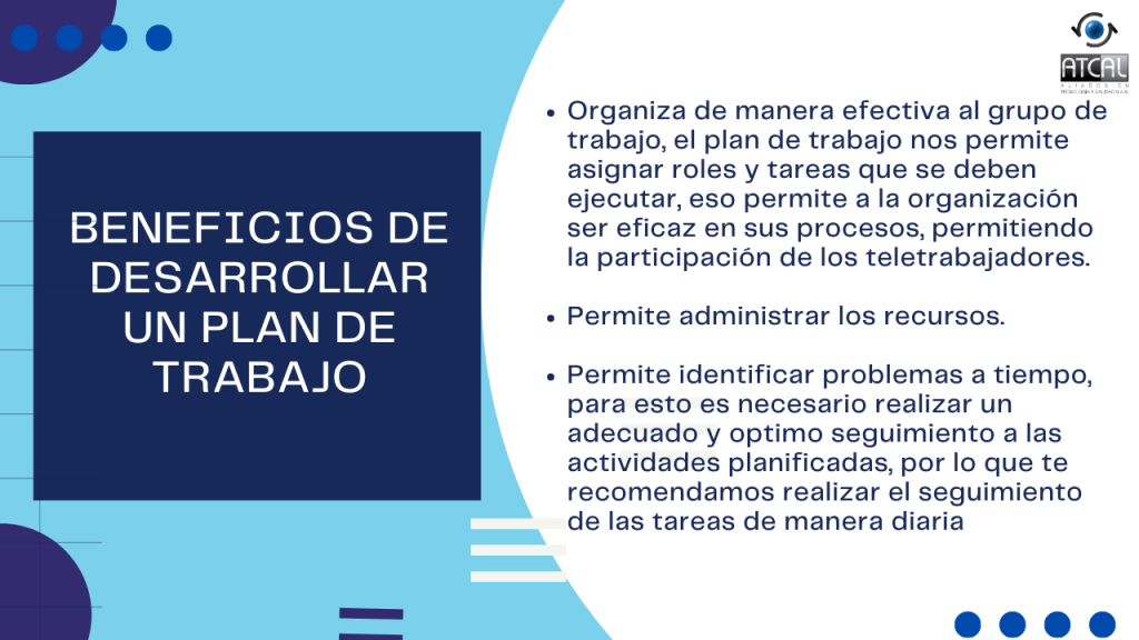 Beneficios del plan de trabajo
