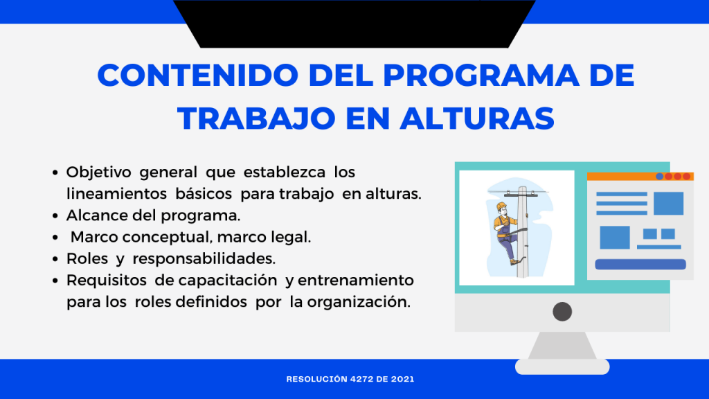 Contenido del programa trabajo en alturas