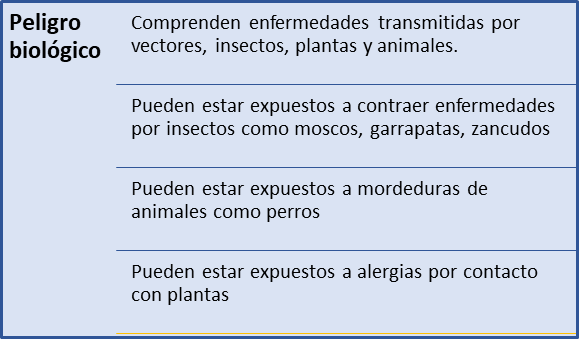 Peligro bilogico TRABAJO REMOTO EN AMBIENTES EXTERIORES