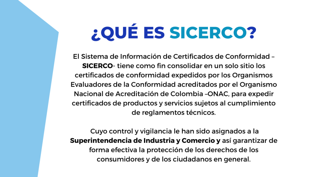 SICERCO- Sistema de Información de Certificados de Conformidad