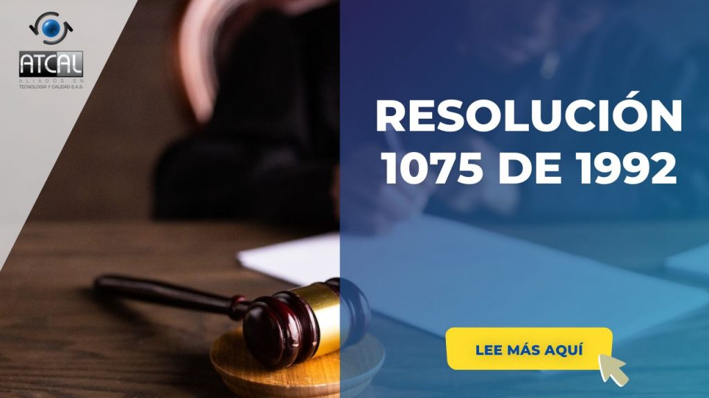 RESOLUCIÓN 1075 DE 1992